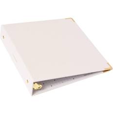 Gold Desktop Organizers & Storage + Hazel Pearl Bookcloth Mini 3-Ring Binder