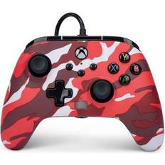 PowerA Télécommande avec câble amovible camouflage rouge pour Xbox Series/One/PC