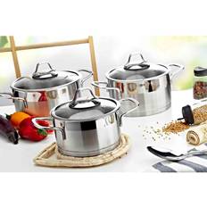 Evimsaray Luna Series 6-piece Mini Cookware Cookware Set with lid