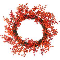 Decorations Northlight and Orange Artificial Berry Artificial Thanksgiving Wreath 18-Inch Decoration