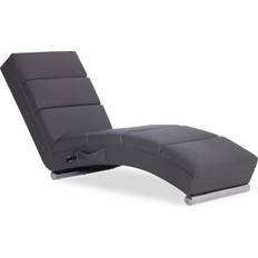 Produits de Massage et de Relaxation vidaXL Chaise longue de massage Gris Similicuir