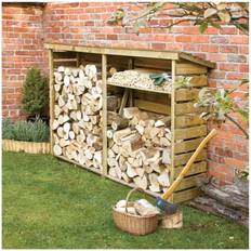 Dependances Rowlinson Pressure Treated Wooden 7X2 Log Store (Superficie edificio )