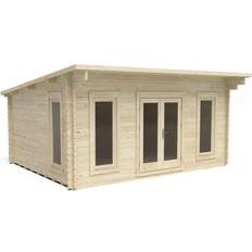 Outbuildings Forest Garden Mendip 5m x 4m Double Glazed Log Cabin (Building Area )