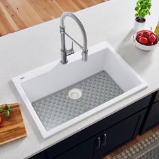 White Kitchen Sinks Ruvati RVG1030 epiGranite 30" Undermount Single