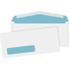 Enveloppes à Fenêtre Business Source No. 10 Tinted Diagonal Seam Window Envelopes 500-pack