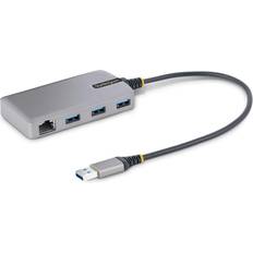 Hubs USB StarTech 3-Port USB Hub with Ethernet (3.1 Gen 1)