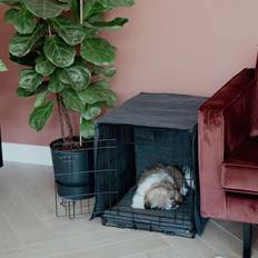 Couverture De Cage Pour Chien Gris Foncé M