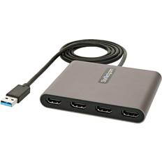 Startech com usb 3.0 to hdmi adapter 1080p StarTech USB 3.0 to 4 HDMI Adapter, Graphics Card, USB Type-A to Quad HDMI Display Adapter Dongle, 1080p 60Hz, USB 3.0