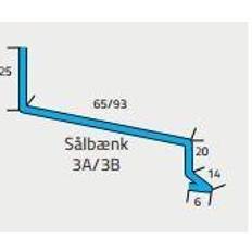 Sålbænk Alu-sålbænk 3B med laske 1m