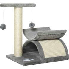 Pawhut Cat Tree Plush Scratcher 40cm