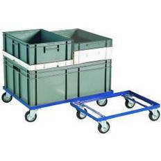 VFM Blue 200kg Container Dolly 100mm Rubber Castors 321516