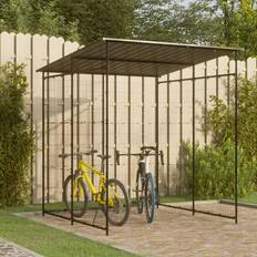 VidaXL Tuinhuizen vidaXL Fietsenstalling 190 x 190 x 222 cm Staal Zwart