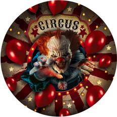 Punainen Kertakäyttölautaset Fiestas Guirca Papperstallrikar Halloween Circus 6-pack