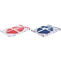 Rojo Paños y Tejidos Dkd Home Decor Set de mantelería 150 x 250 x 0,5 cm Rojo Azul Blanco (2 Unidades) Mantel Azul, Rojo