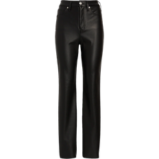 Express Super High Waisted Modern Straight Pant - Pitch Black