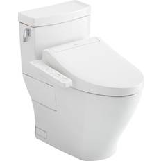 Toilets Toto Legato CollectionMW6243074CEFG#01 1.28 GPF Floor Mounted One-Piece Elongated Toilet with Washlet and Manual Trip Lever in