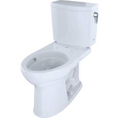 Toilets Toto Drake II Two-Piece Elongated Toilet with 1.0 GPF Single Flush and Right Hand Trip Lever, CST454CUFRG#01