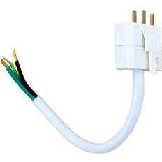 Dcl Stikprop Med Ledning 15 Cm Jordet Ledninger & Lampeophæng Hvid 1113507