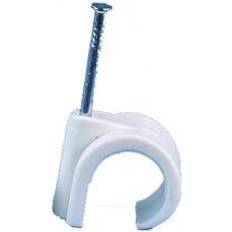 Gelia Kabelklammer Gelia Rund Trådholder Hvid 100 pcs
