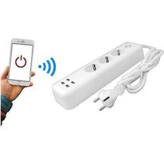 Smart home stikdåse LTC Power strip Smart Home 3 sockets 1.7 m white (LXU401)