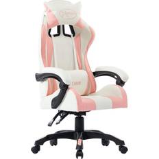 vidaXL Racingstol rosa konstläder