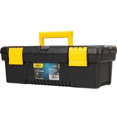 Værktøjskasse plast Deli Tools EDL432412, Værktøjskasse, Plast, Sort, Gul, 304,8 mm, 129,5 mm, 104,1 mm