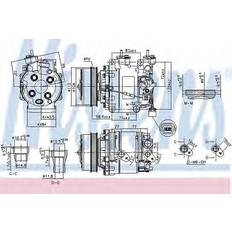 Honda Utensili elettrici Honda Compressore Aria Condizionata 890155 HSK70 12 PAG 46 R134a Con Olio Compressore-PAG