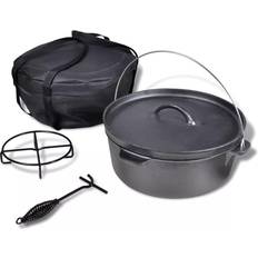 Dutch oven vidaXL Dutch Oven 11.3L with Lid Lifter Black