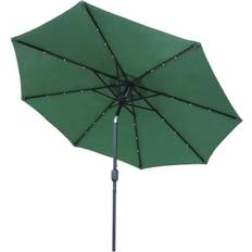 GlamHaus Green GlamHaus Garden Solar Parasol 2.7M
