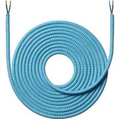 Nielsen Light Stofledning Zig/Zag 2x0,75 mm² 4 meter, Lyseblå