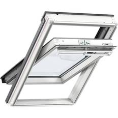 Windows Velux White Painted Centre Pivot Roof Aluminium, Timber Roof Window Triple-Pane