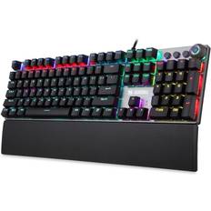 iBox IKGMK4 IKGMK4-Standard-USB-Mechanical-QWERTY-RGB LED-Black,Silver