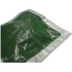 Silver Tents Faithfull TARP129 Green/Silver Tarpaulin With Eyelets 12ft x 9ft