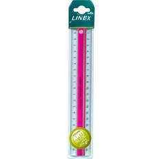 Vaaleanpunainen Viivoittimet Linex Super Ruler 20 cm Pink