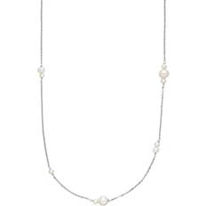 Izabel Camille Majesty Necklace - Silver/Pearls