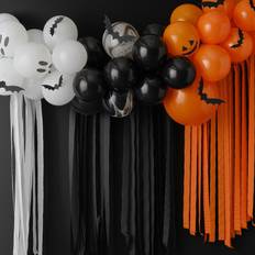 Arancione Ghirlande e Coriandoli Ginger Ray Kit arco di palloncini di Halloween da 50 palloncini striscioni Fantasmi, zucche