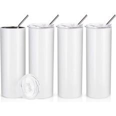 Metal cup PYD Life Sublimation Blanks Skinny Travel Mug 60cl 4pcs