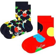 Schwarz Socken Happy Socks Kid's Planet Dog Sock 2-pack - Multi