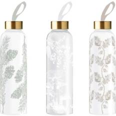 Bruna - Glas Vattenflaskor Dkd Home Decor Atlantic Forest Vattenflaska 3st 0.55L