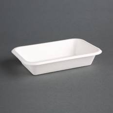 Fiesta Barquettes compostables en bagasse Compostable 455ml (lot de 50) Lot de 50 Blanc