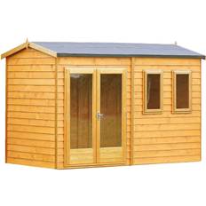 Shire 12' Double Door with Two Opening Windows Dip Treated Garden Studio Summerhouse (Building Area )