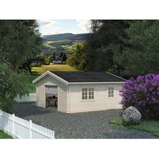 Palmako Enkelgarage Roger 27,7 m2 with sectional door obehandlad (Gebäudefläche )