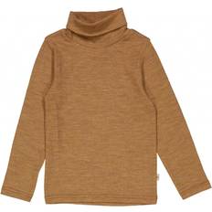 Polokrave T-shirts Børnetøj Wheat Long-sleeved Wool Turtleneck - Clay Melange