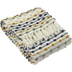 Yellow Blankets Furn furn. Dhadit Blankets White, Yellow, Grey, Orange