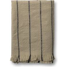 170.0 cm Tæpper ferm LIVING Calm Blanket Camel/Black Tæppe Beige, Sort (180x130cm)