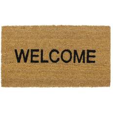 Entrance Mats JVL Welcome Latex Backed Coir Door Yellow