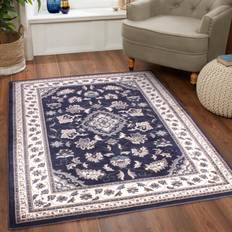 Sherborne Traditional Bordered Rugs Blue