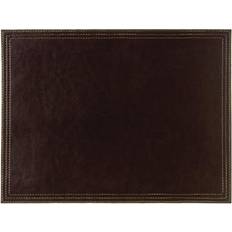 Brown Place Mats Olympia Faux Leather Large Placemat [CE298] Place Mat Brown