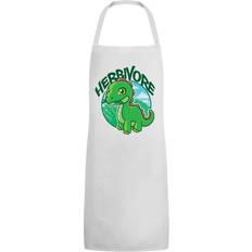 Cotone Grembiuli Grindstore Herbivore Apron Grembiule Bianco, Verde