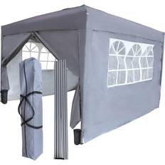 Pop up gazebo Birchtree Pop Up Gazebo Grey 3x3 m